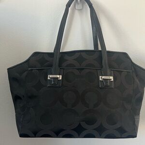 Coach Black Signature Logo Shoulder Bag